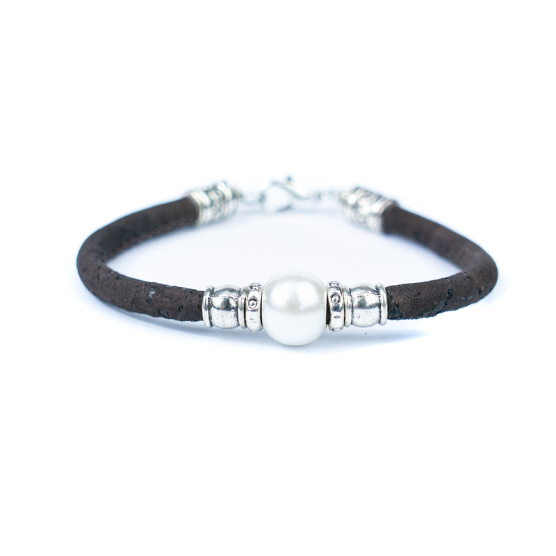 10 units Natural With plastic Pearl Beads Women Bracelet BR-100-MIX-10
