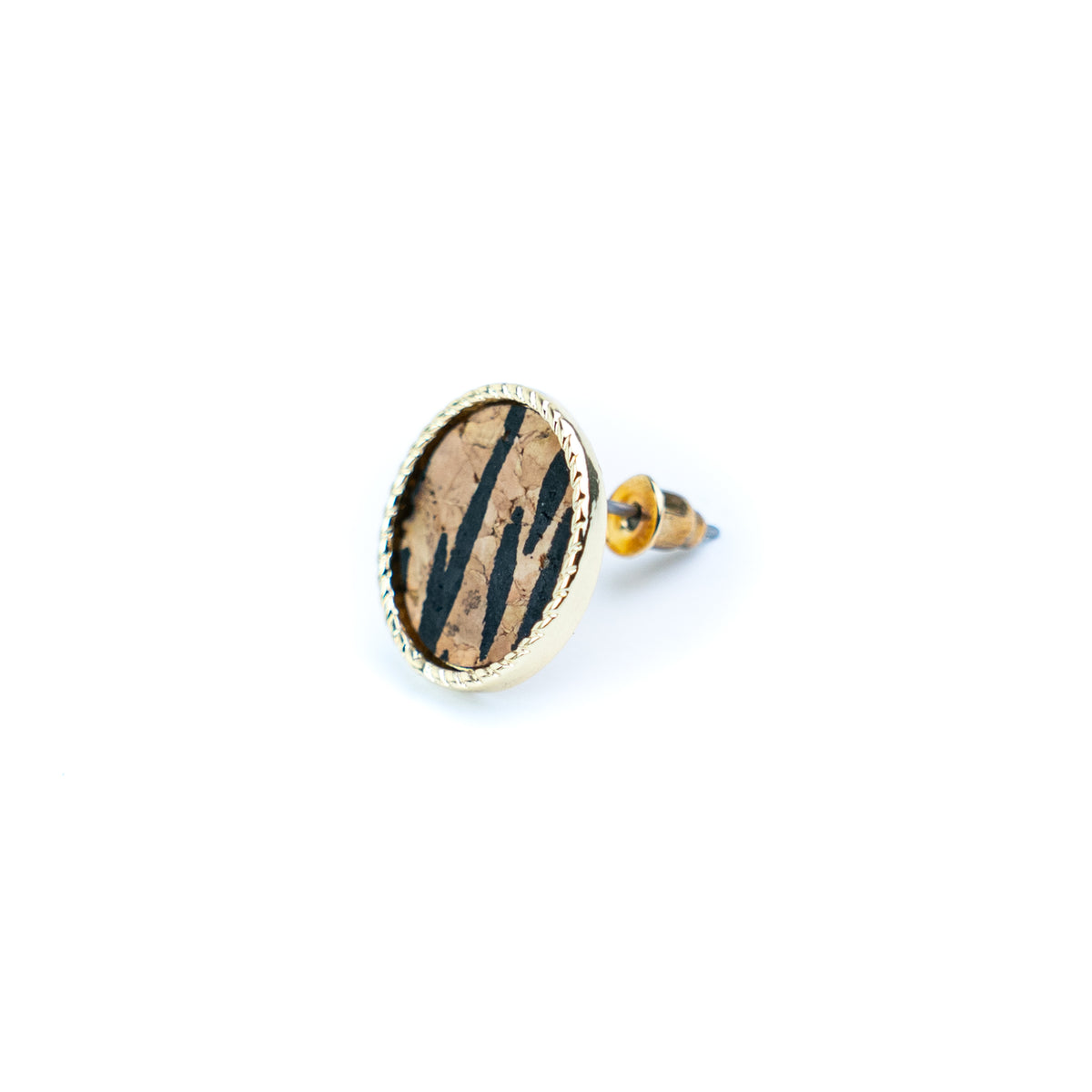 Natural Cork Round Stud Earrings Set – 6 Pairs-ER-216-MIX-6
