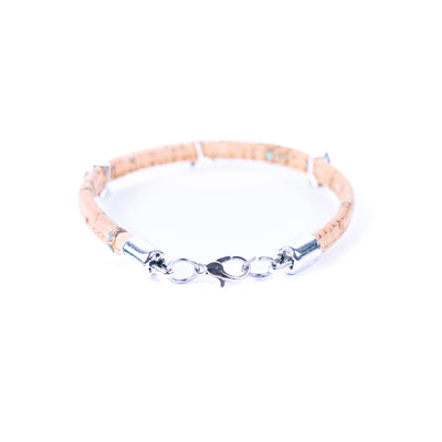 Cork jewelry cork Bracelet for women natural cork with featherhandmade bracelet BR-410-MIX-6