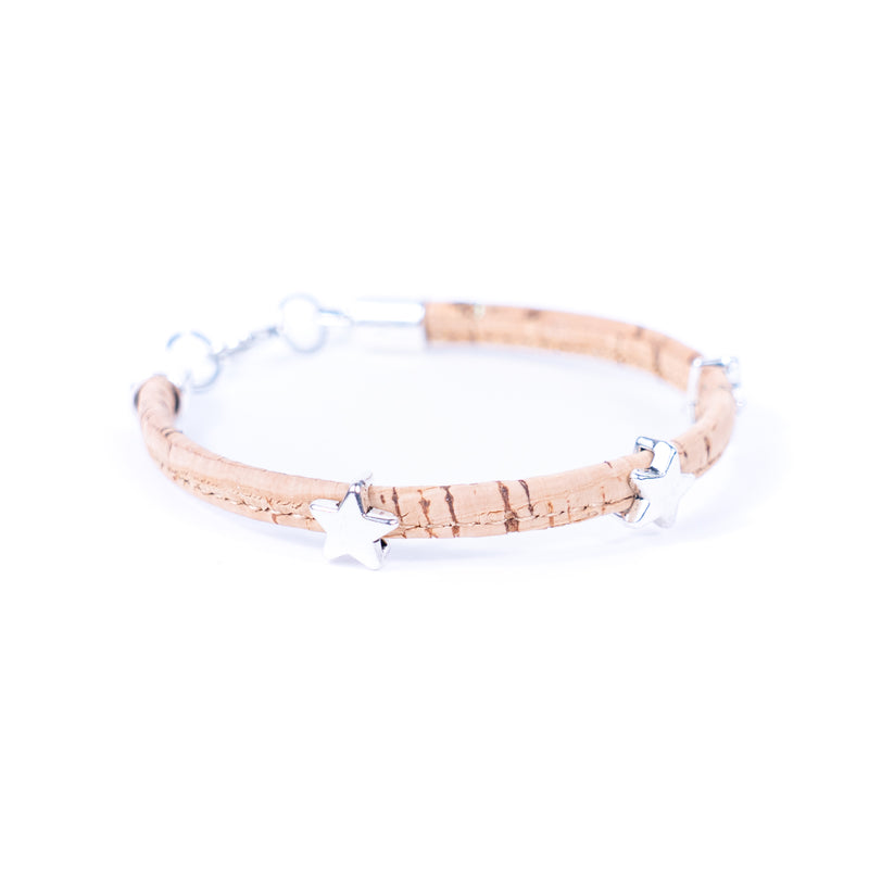 Cork jewelry cork Bracelet for women natural cork with featherhandmade bracelet BR-410-MIX-6