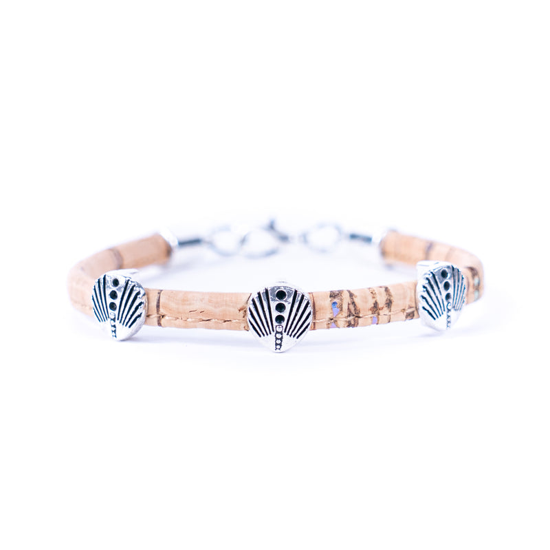 Cork jewelry cork Bracelet for women natural cork with featherhandmade bracelet BR-410-MIX-6