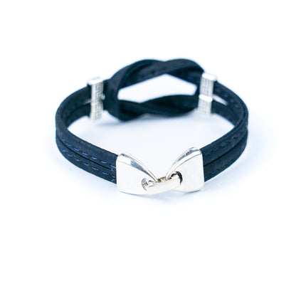 Handmade Cork Bracelet  Portuguese Cork Geometric Knot Bracelet BRW-020-MIX-5