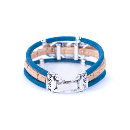 Cork jewelry cork Bracelet for women natural cork with featherhandmade bracelet BR-218-MIX-5