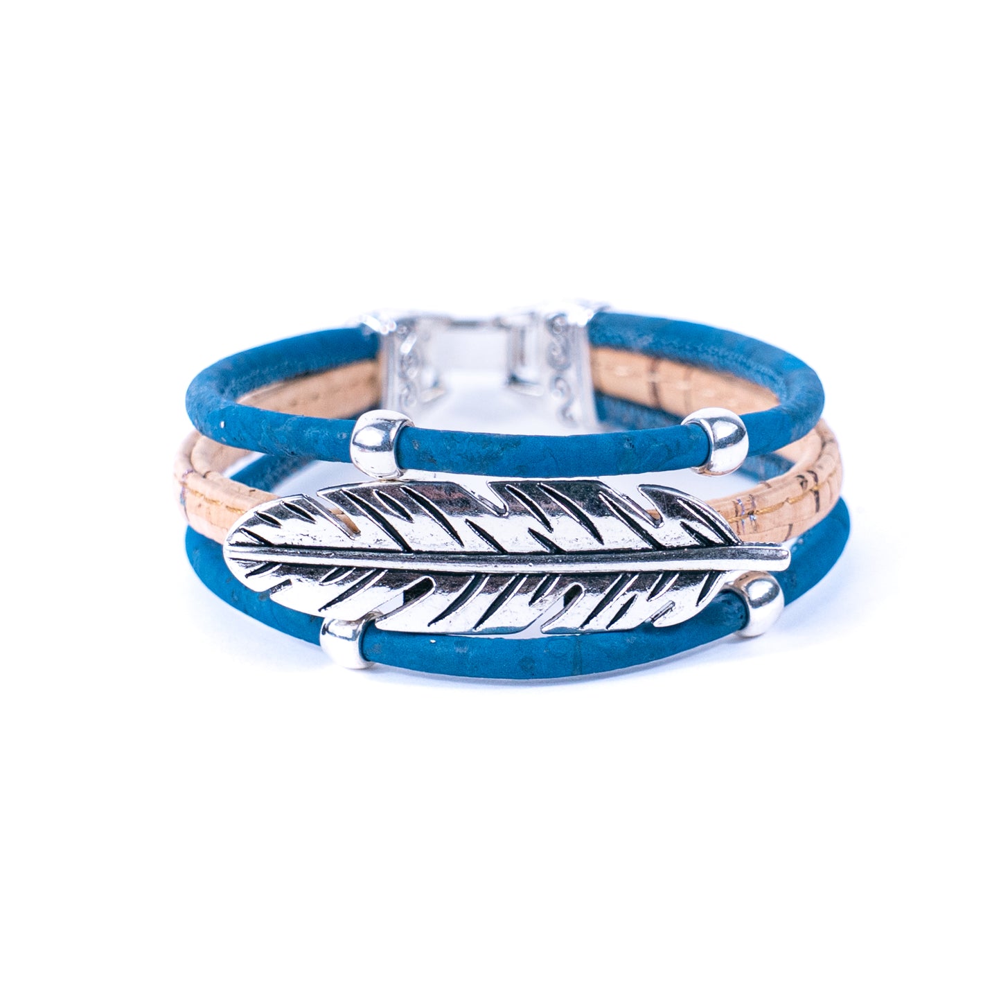 Cork jewelry cork Bracelet for women natural cork with featherhandmade bracelet BR-218-MIX-5