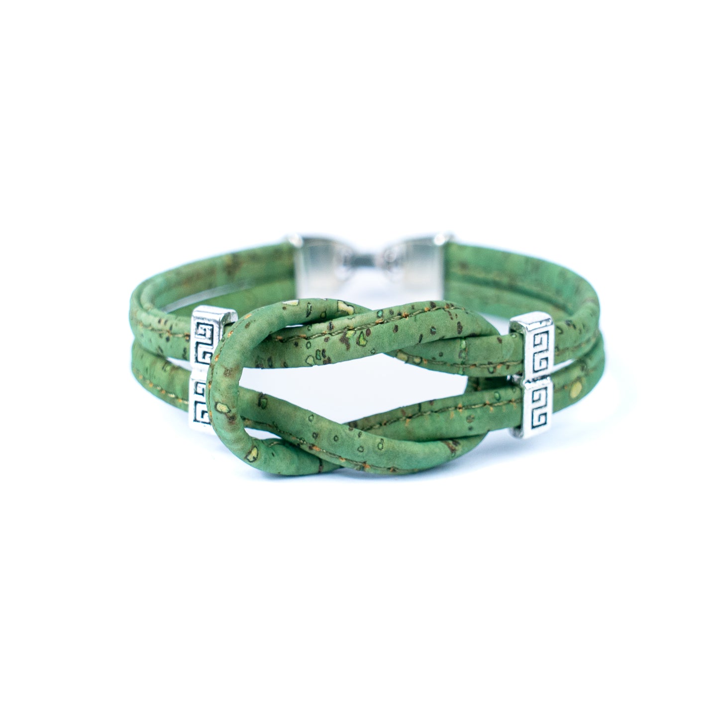 Handmade Cork Bracelet  Portuguese Cork Geometric Knot Bracelet BRW-020-MIX-5