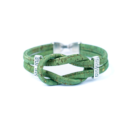 Handmade Cork Bracelet  Portuguese Cork Geometric Knot Bracelet BRW-020-MIX-5