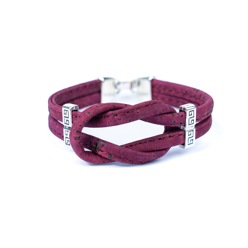 Handmade Cork Bracelet  Portuguese Cork Geometric Knot Bracelet BRW-020-MIX-5