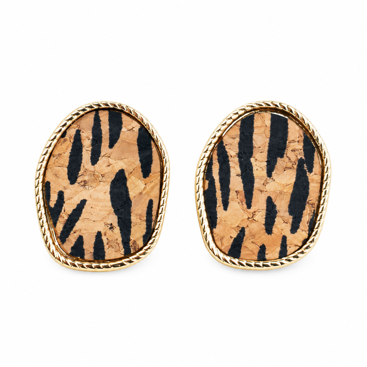 3mm Natural Cork Cord Earrings with Decorative Charm – Pack of 6Pairs-ER-212-MIX-6