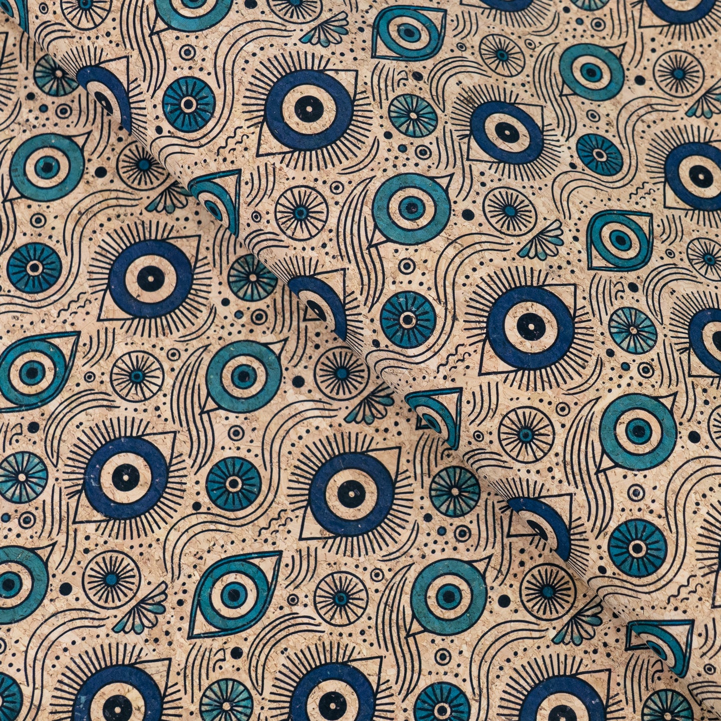 Evil Eye Pattern Cork fabric COF-720