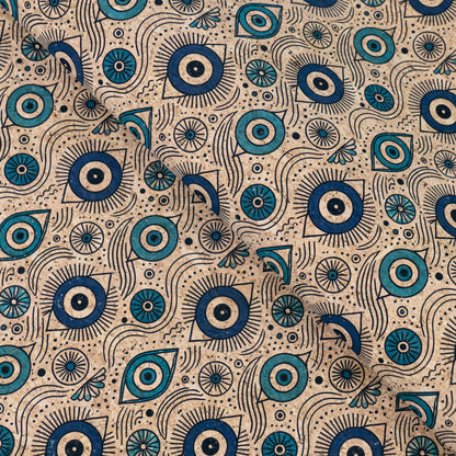 Evil Eye Pattern Cork fabric COF-720