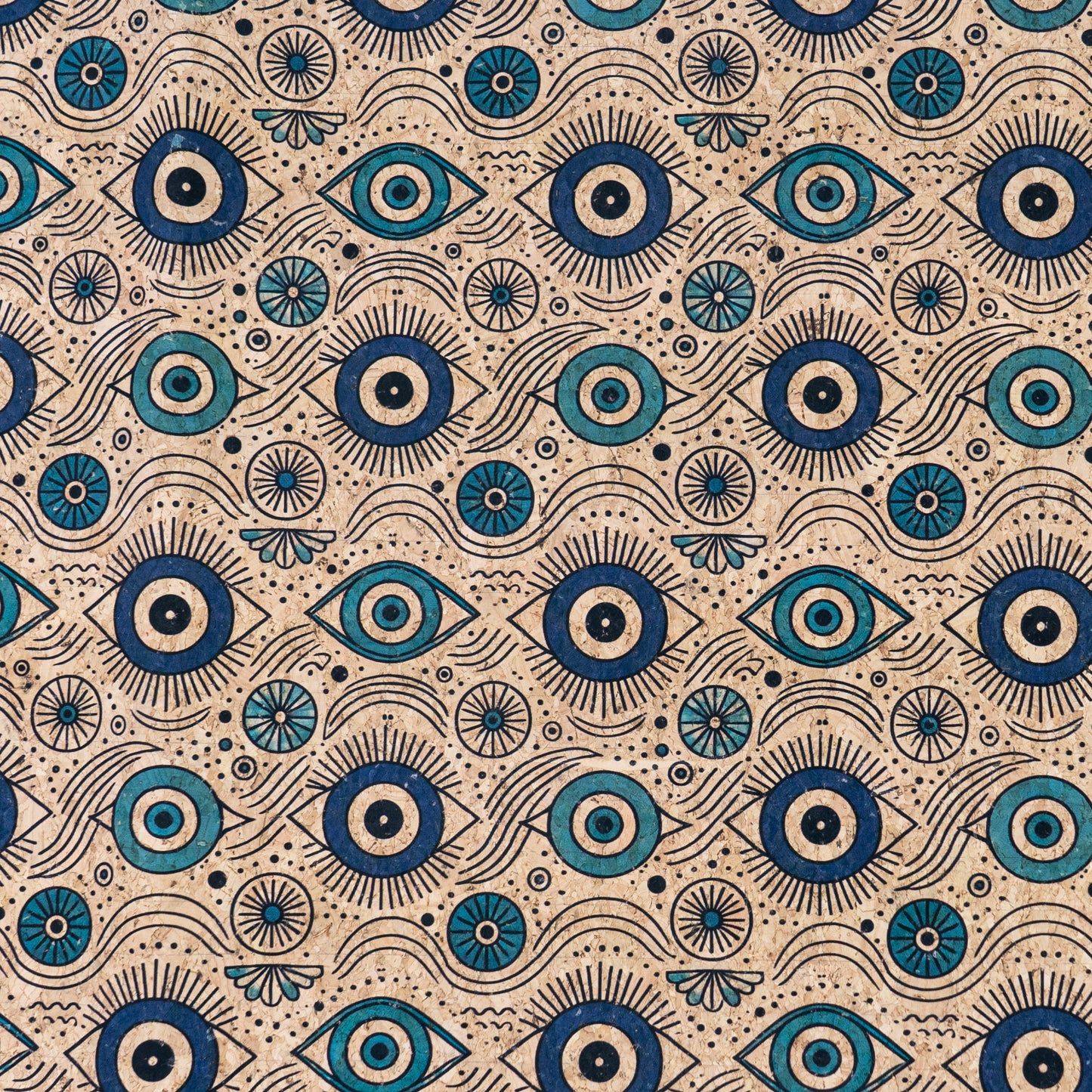 Evil Eye Pattern Cork fabric COF-720