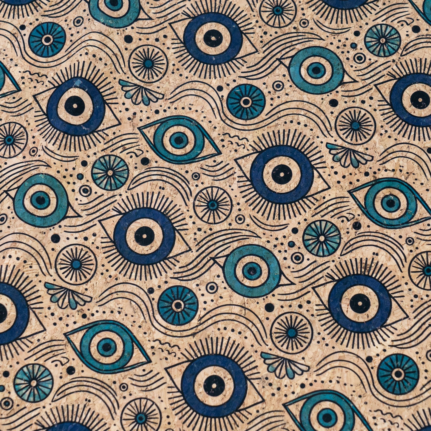 Evil Eye Pattern Cork fabric COF-720