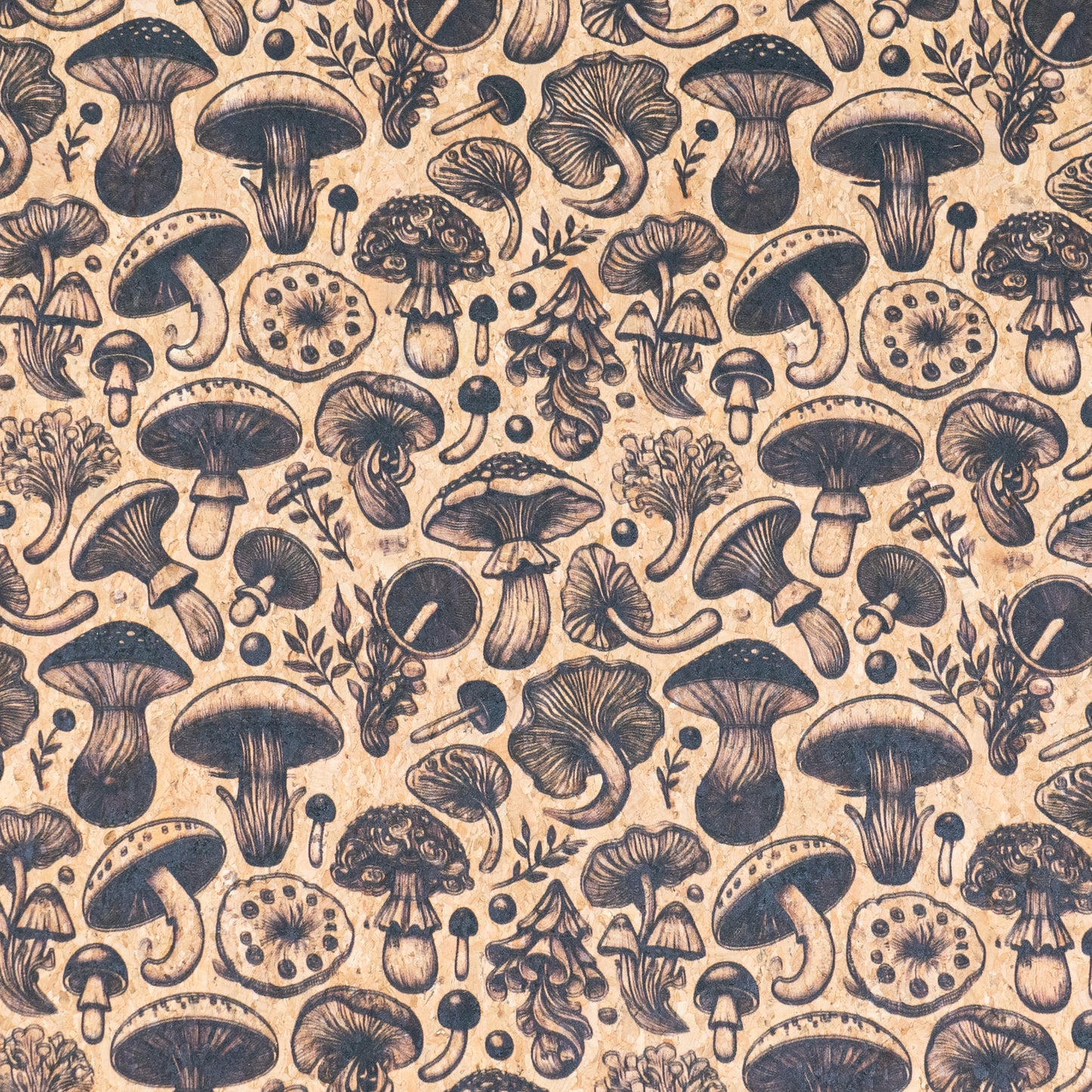 Black Mushroom Pattern COF-732