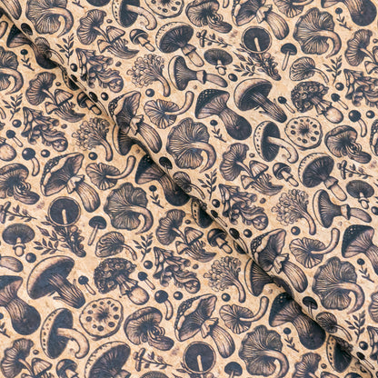 Black Mushroom Pattern COF-732