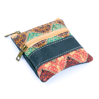 Cork Women's Coin Purse – Dual Zipper BAGP-154（5units）