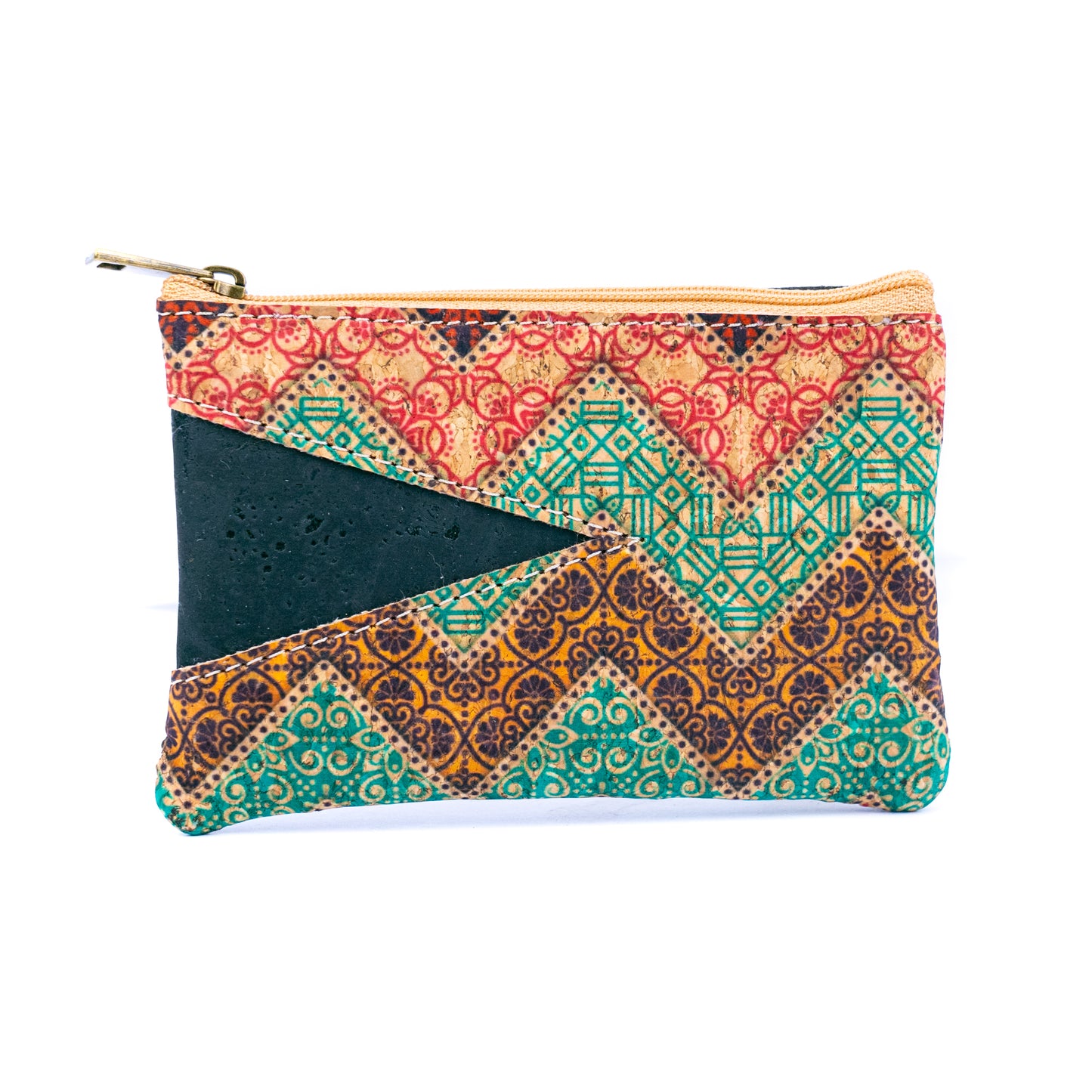 Black Cork Coin Purse with Gold Vein Design BAGP-296(5units)