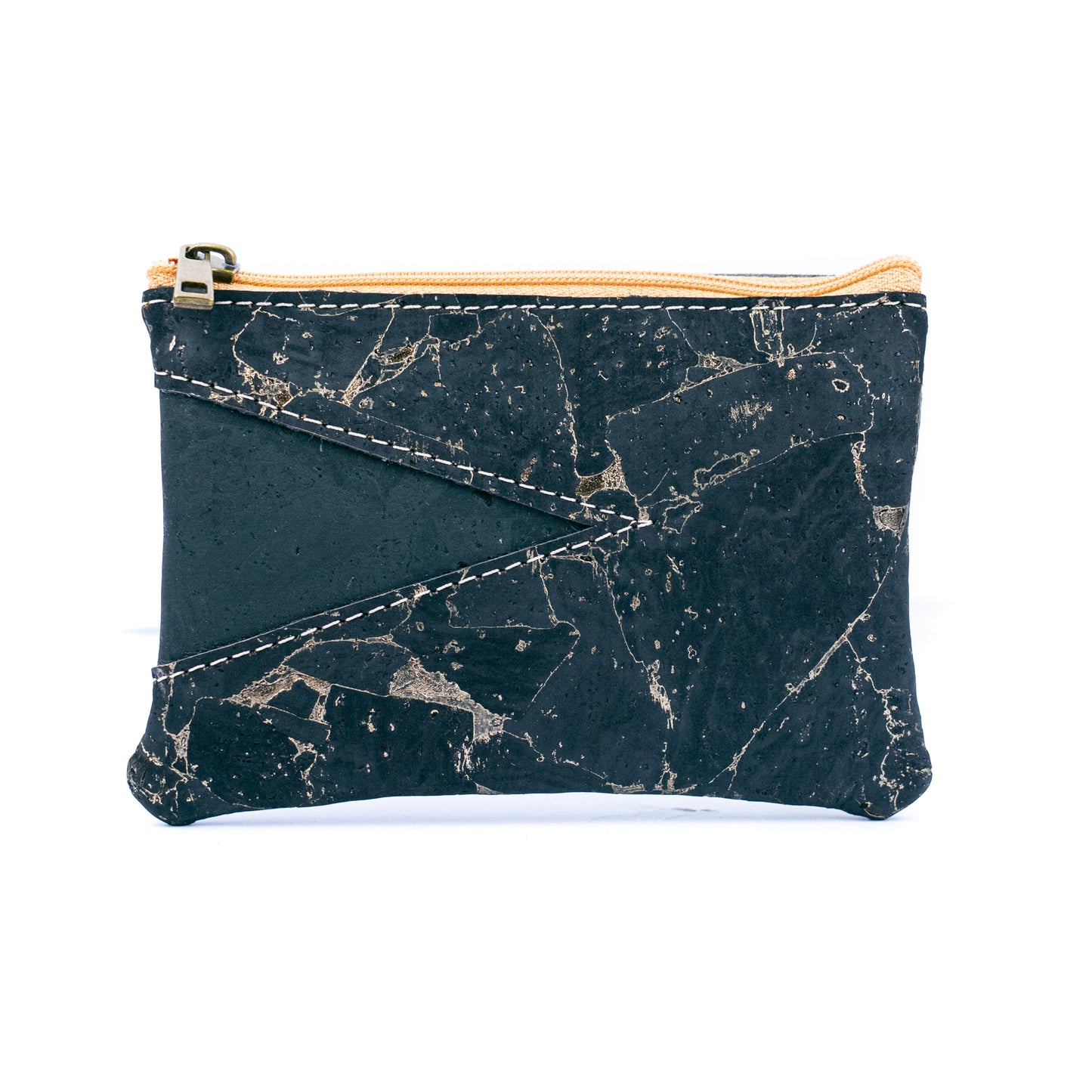 Black Cork Coin Purse with Gold Vein Design BAGP-296(5units)