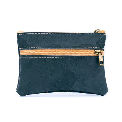 Black Cork Coin Purse with Gold Vein Design BAGP-296(5units)