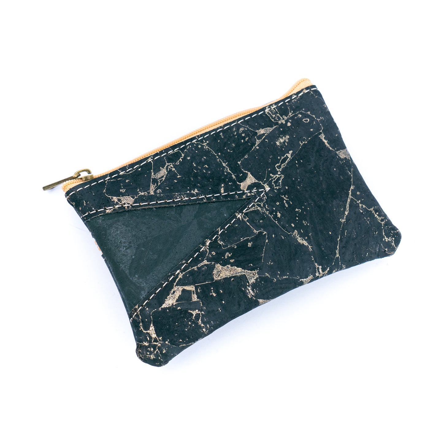 Black Cork Coin Purse with Gold Vein Design BAGP-296(5units)