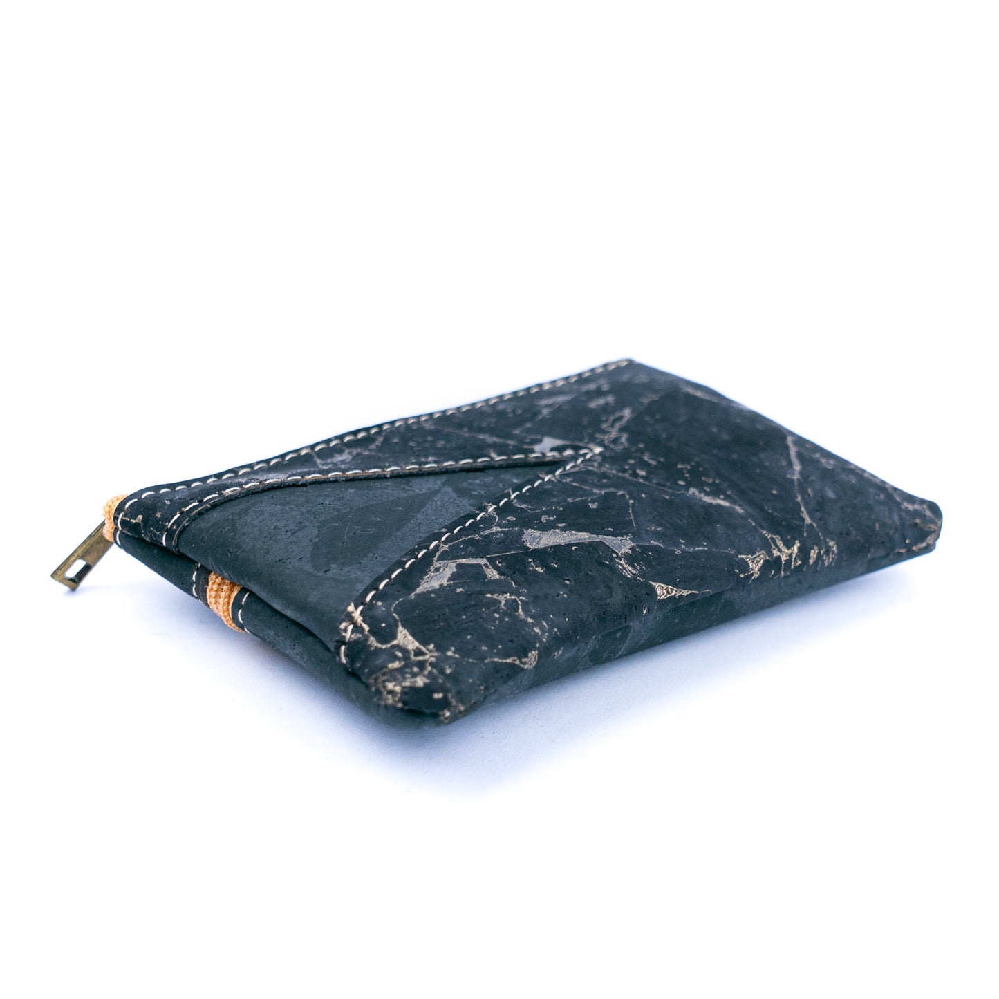 Black Cork Coin Purse with Gold Vein Design BAGP-296(5units)