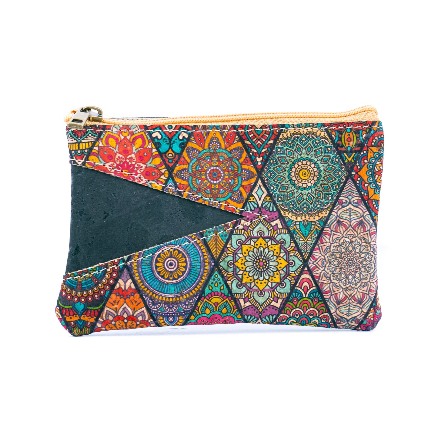 Black Cork Coin Purse with Gold Vein Design BAGP-296(5units)