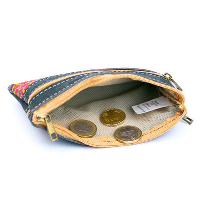 Cork Women's Coin Purse with Dual Zippers BAGP-177（5units）