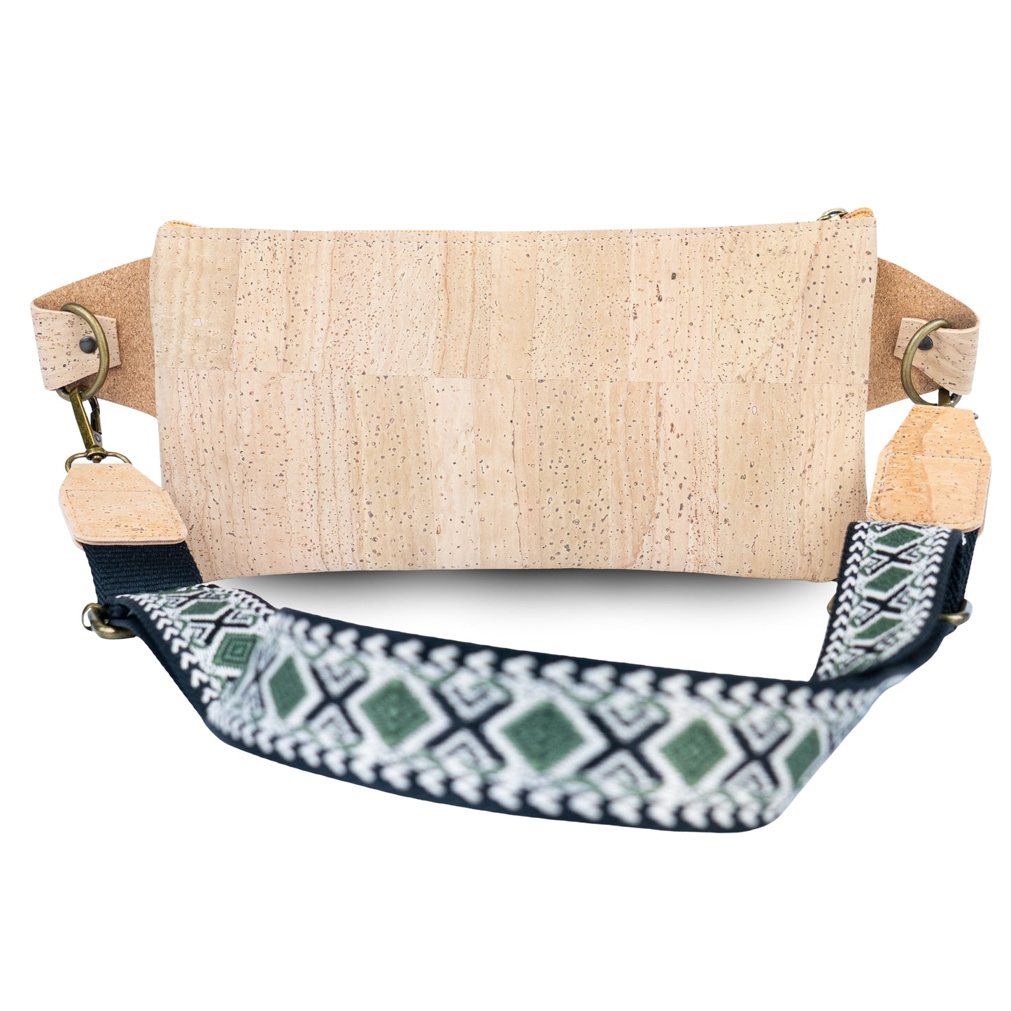 Cork Belt Bag with Interchangeable Strap - Vegan Leather Fanny Pack BAGP350A