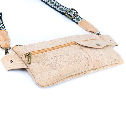 Cork Belt Bag with Interchangeable Strap - Vegan Leather Fanny Pack BAGP350A