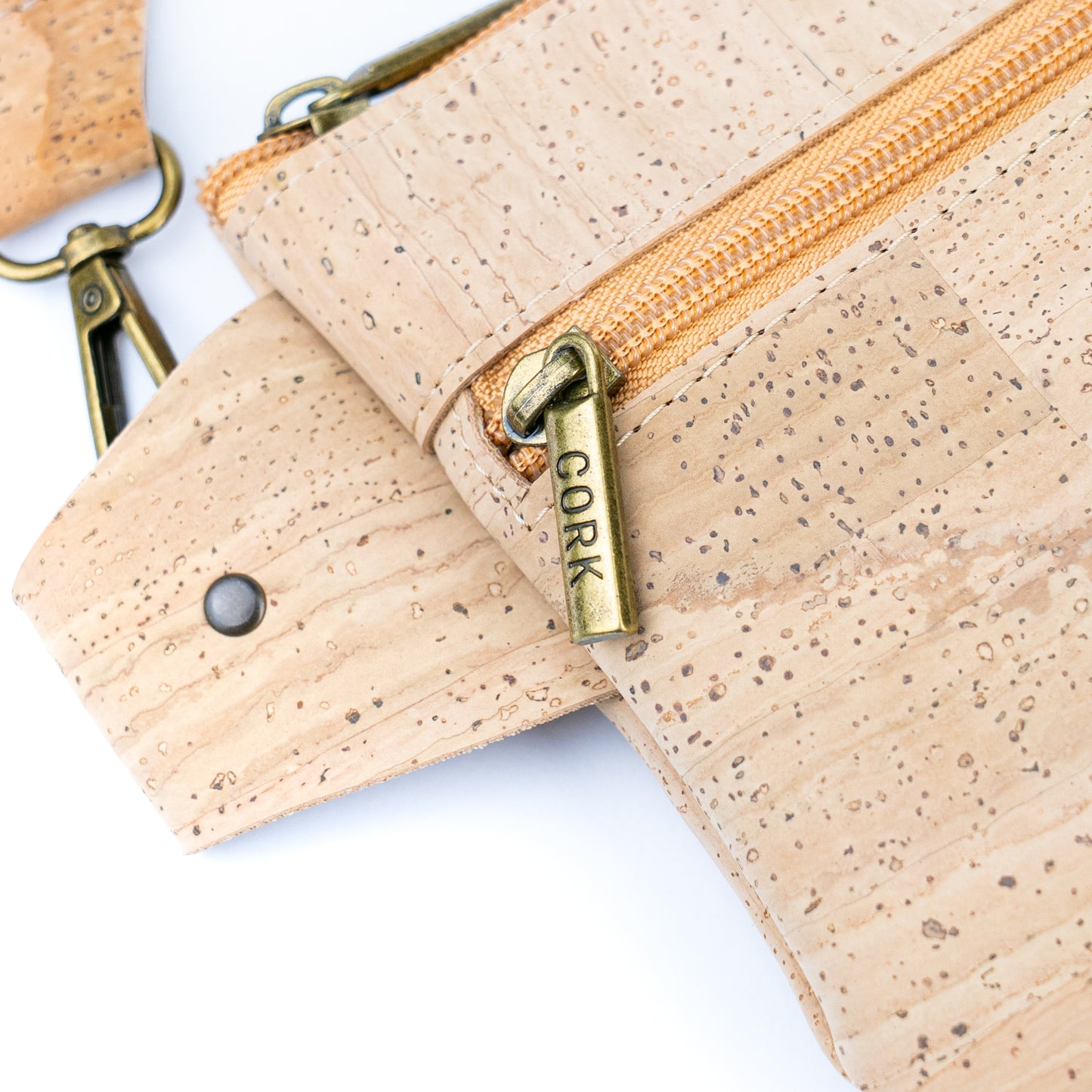 Cork Belt Bag with Interchangeable Strap - Vegan Leather Fanny Pack BAGP350A