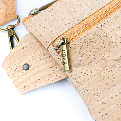 Cork Belt Bag with Interchangeable Strap - Vegan Leather Fanny Pack BAGP350A