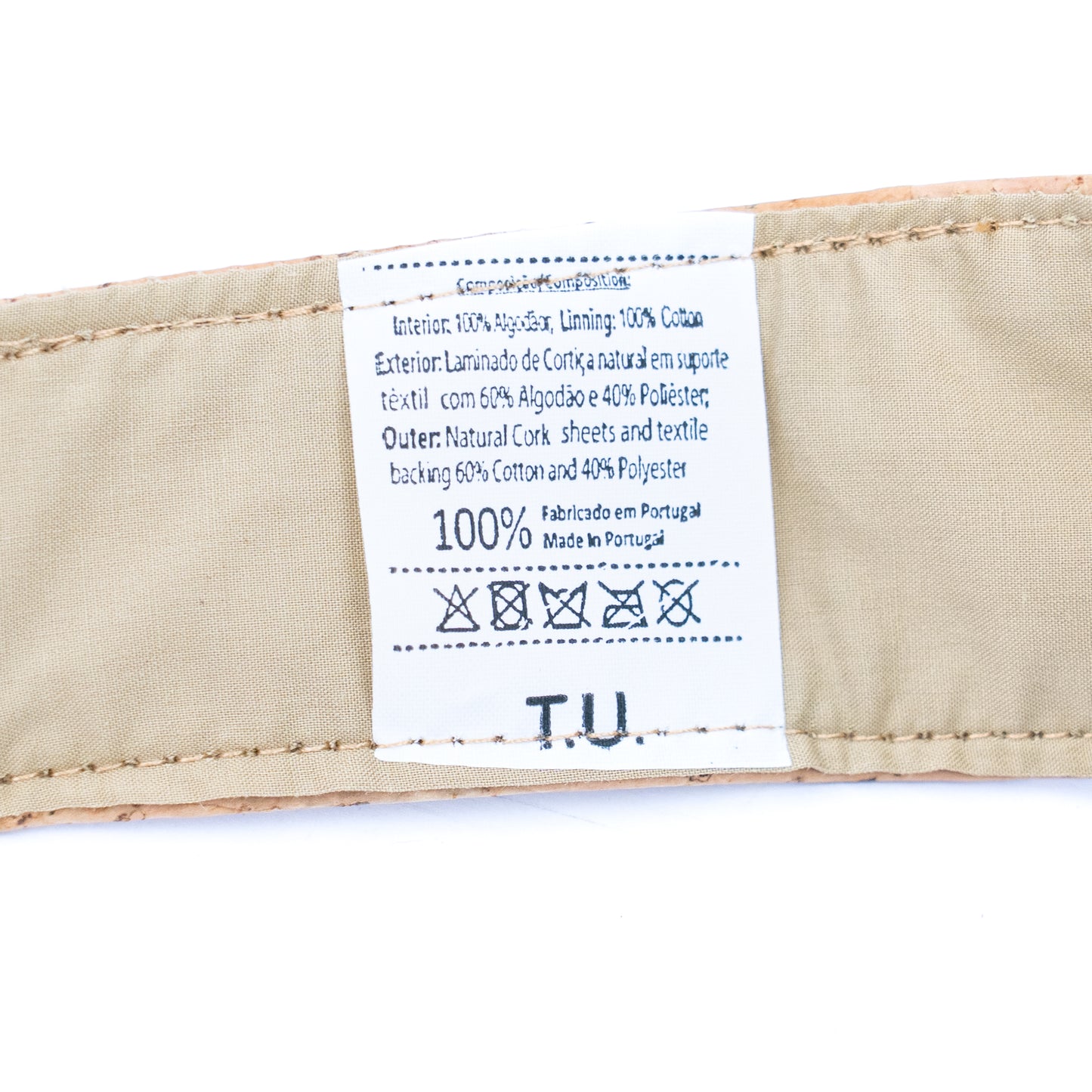 Natural cork sun visor cap One Size Fits All L-1103