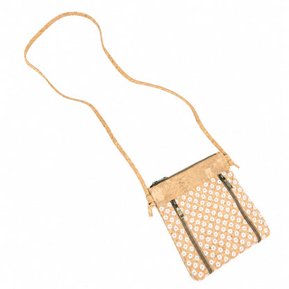 Cork Crossbody Bag with Vertical Front Zips | BAGD-668