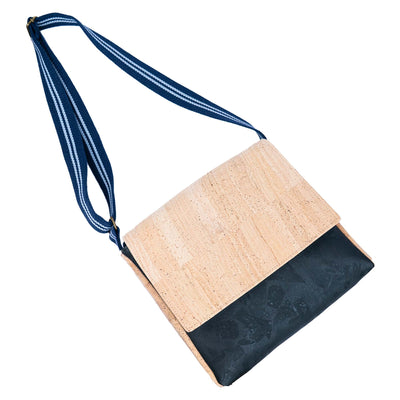 Natural & Black Cork Men's Crossbody Bag BAGP-295