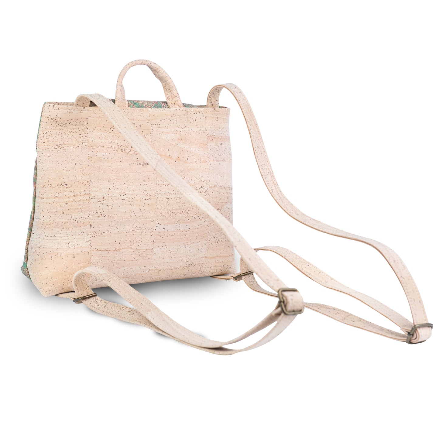 Vegan Cork Backpack with Flap Closure