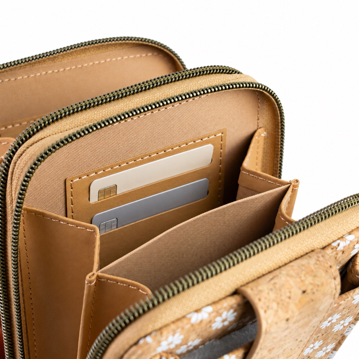 12 UNITS - Cork Crossbody Bag with Front Pocket BAGD-671-MIX-12