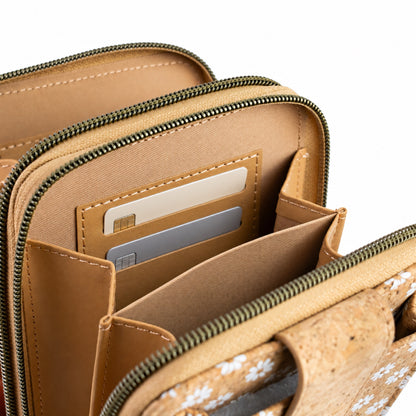 12 UNITS - Cork Crossbody Bag with Front Pocket BAGD-671-MIX-12