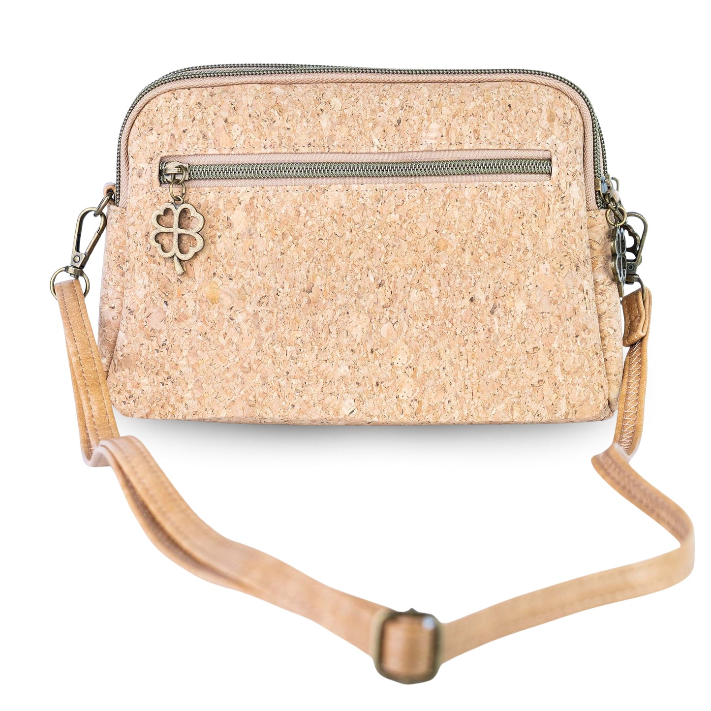 Cork Crossbody Bag — Double Zip BAGD-647