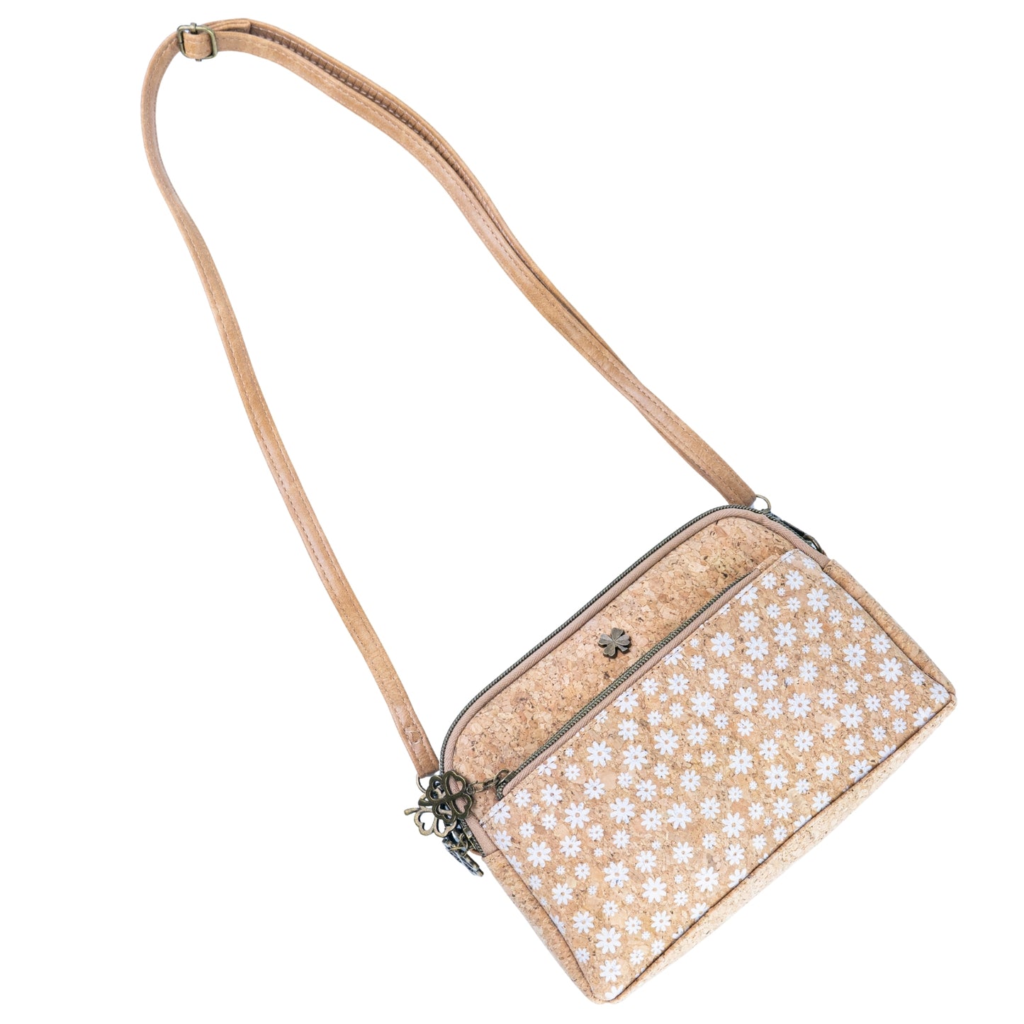 Cork Crossbody Bag — Double Zip BAGD-647