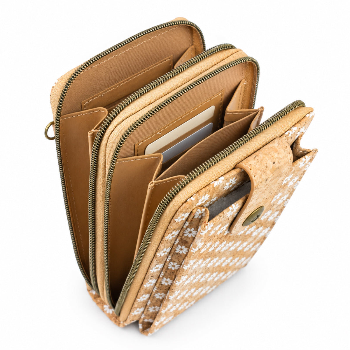 12 UNITS - Cork Crossbody Bag with Front Pocket BAGD-671-MIX-12