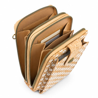 12 UNITS - Cork Crossbody Bag with Front Pocket BAGD-671-MIX-12