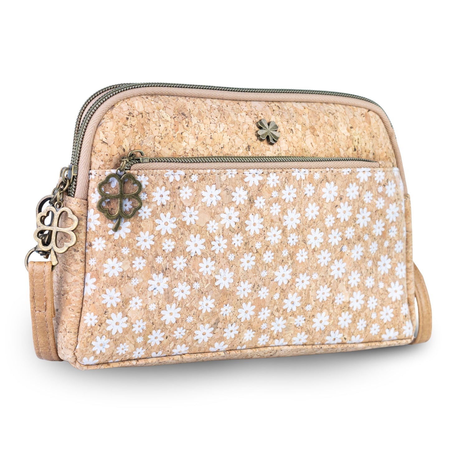 Cork Crossbody Bag — Double Zip BAGD-647