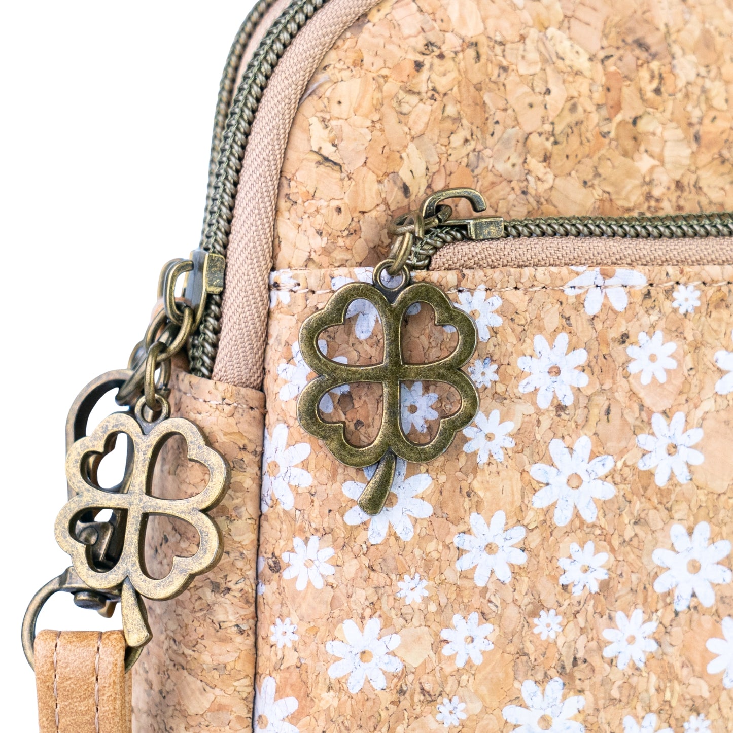 Cork Crossbody Bag — Double Zip BAGD-647