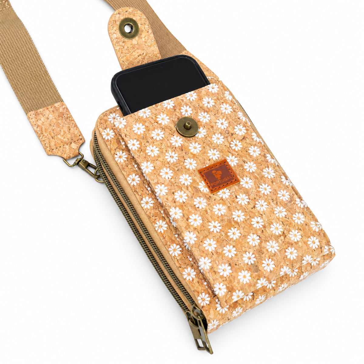 12 UNITS - Cork Crossbody Bag with Front Pocket BAGD-671-MIX-12