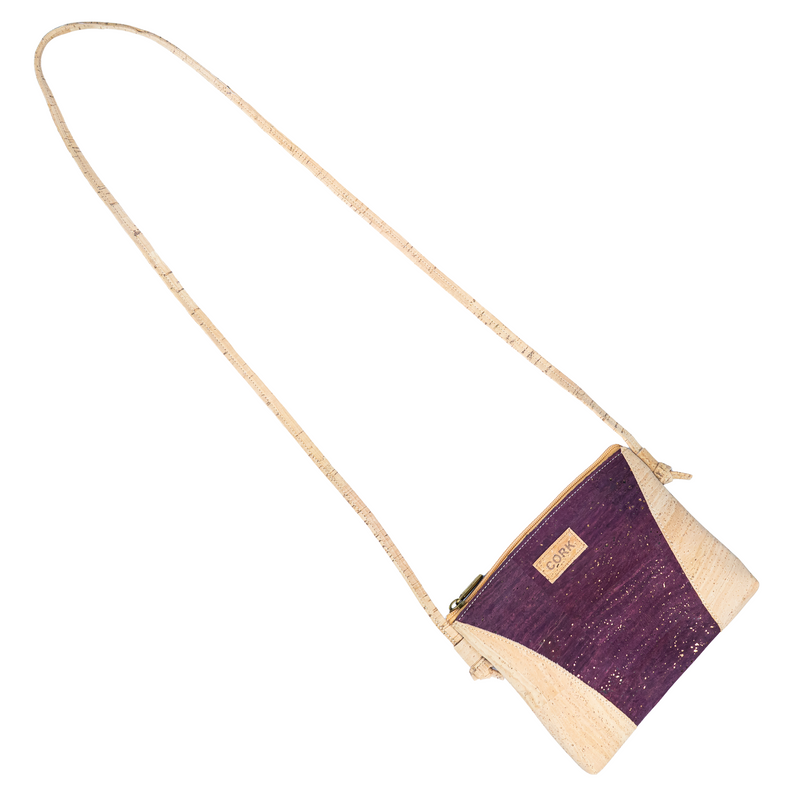Cork Crossbody Bag Shoulder Purse with Zipper Closure BAGP-328