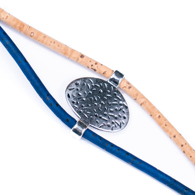 5 colors of cork wire and alloy accessories handmade fashion bracelets  BR-233-MIX-5