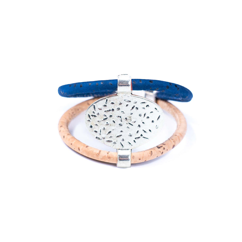 5 colors of cork wire and alloy accessories handmade fashion bracelets  BR-233-MIX-5