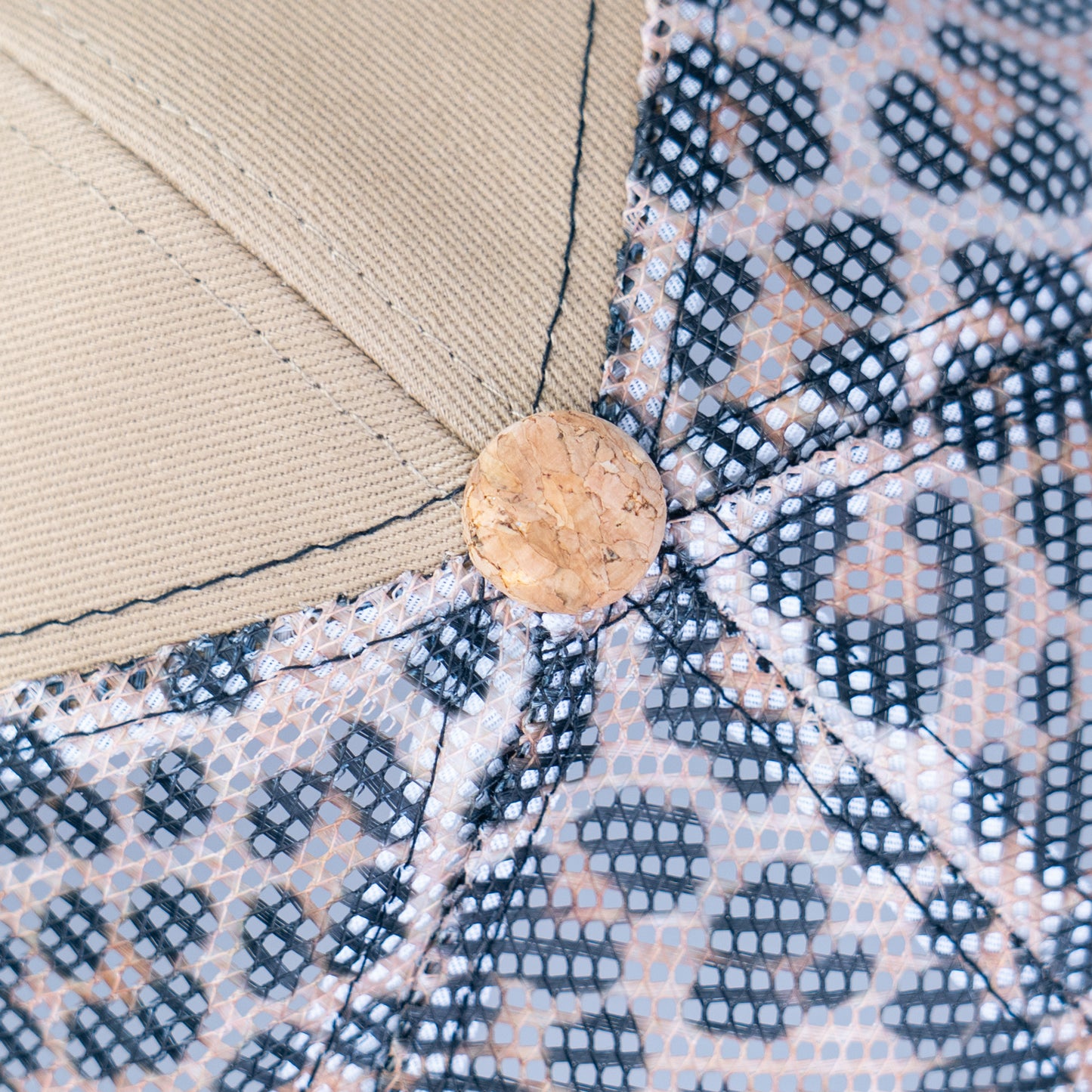 Cork Baseball Cap with Mesh Back - Adventure Trucker Hat L-1191