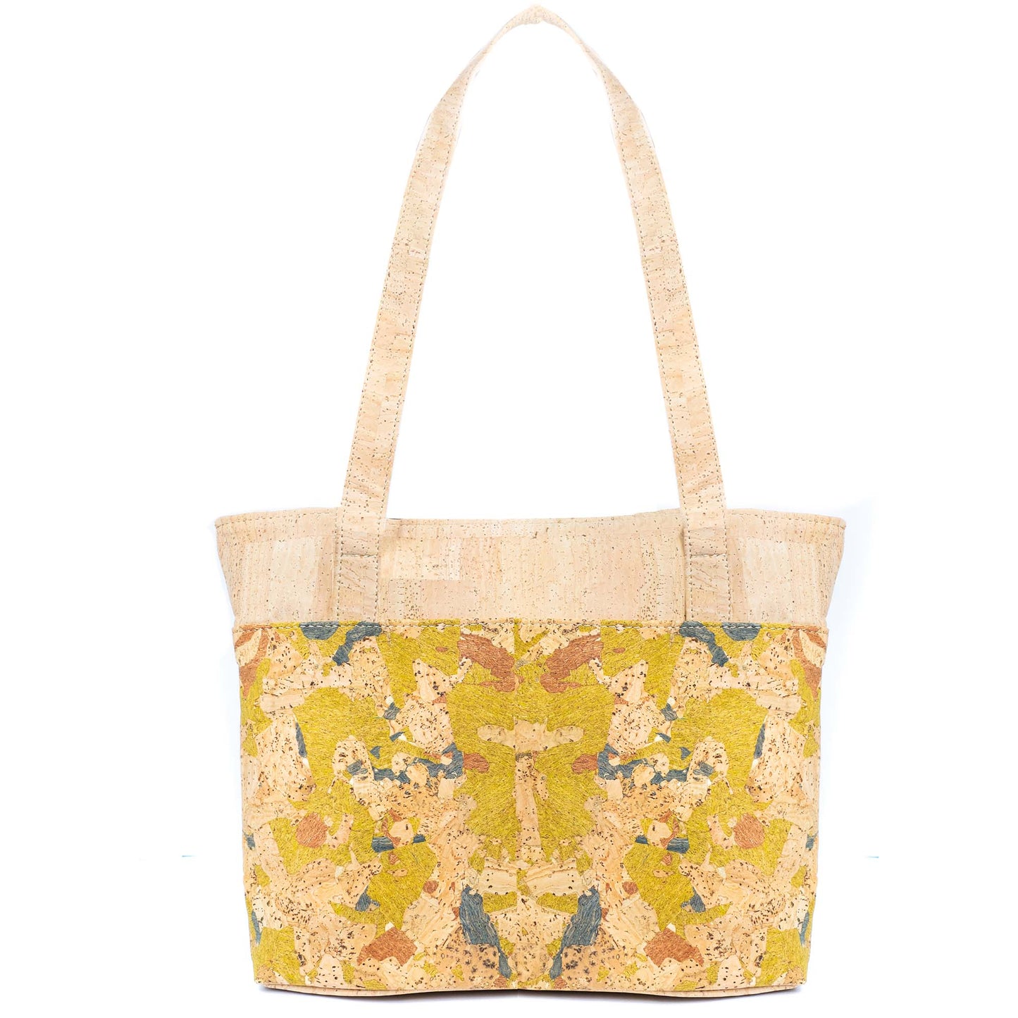 Cork Tote Bag with Geometric & Multicolor Design BAGP-325