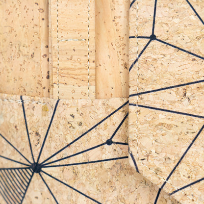 Cork Tote Bag with Geometric & Multicolor Design BAGP-325