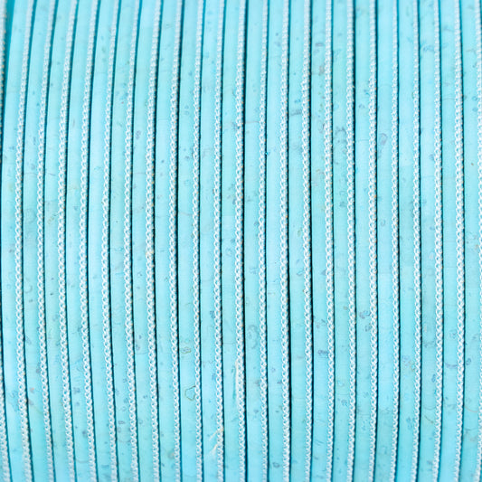 3mm Blue Round Cork Cord COR-647 (10 meters)